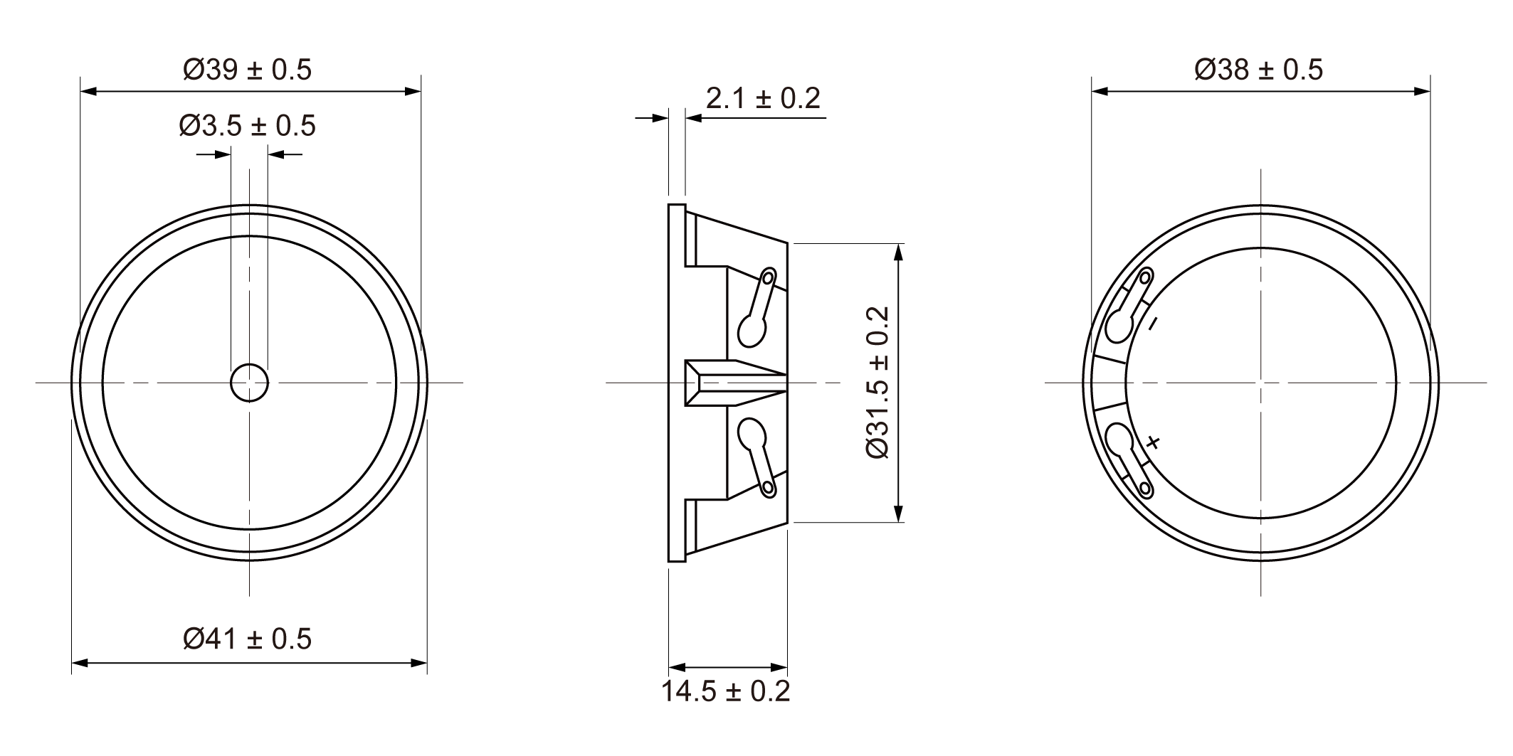 USM41-25 Mechanical Drawing